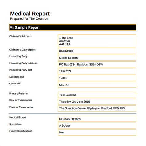 how much is a medical report uk